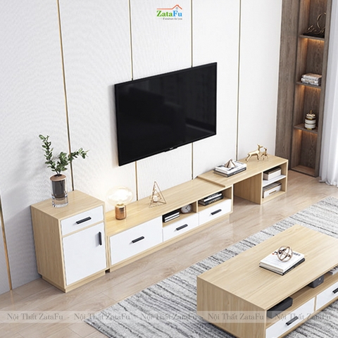 Kệ Tủ TiVi Phòng Khách Tùy Chỉnh Kích Thước Thiết Kế Thông Minh KTV-50 ZataFu