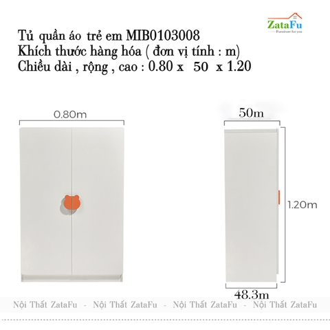 Tủ lưu trữ quần áo, tủ quần áo nhiều phân loại cho bé TQA-57