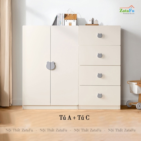 Tủ lưu trữ quần áo, tủ quần áo nhiều phân loại cho bé TQA-57