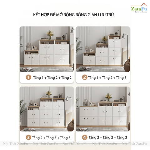 Tủ Nhiều Tầng Nhiều Ngăn Đựng Đồ Đa Năng Có Cánh Tủ TUTT-49