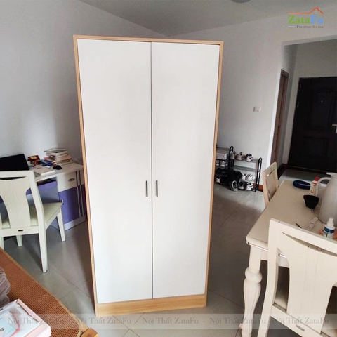 Tủ Quần Áo Gỗ MDF 2 Cánh Thiết Kế Tối Giản TQA-60