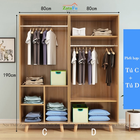 Tủ quần áo kết hợp nhiều size TQA-04
