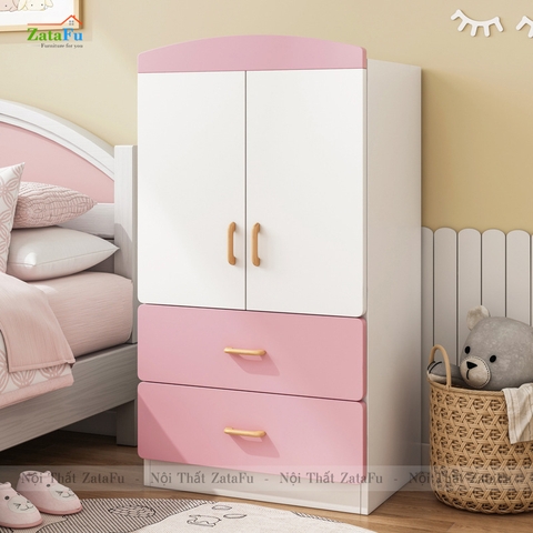 Tủ quần áo gỗ xinh xắn trang trí phòng ngủ cho bé TQA-17