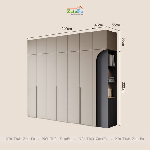 Tủ quần áo gỗ công nghiệp hiện đại cho phòng ngủ TQA-31
