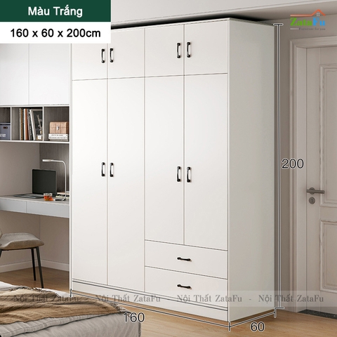 Tủ quần áo gỗ công nghiệp thiết kế hiện đại TQA-42