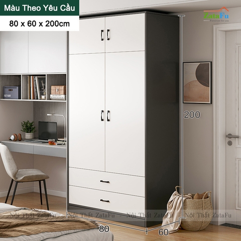 Tủ quần áo gỗ công nghiệp thiết kế hiện đại TQA-42