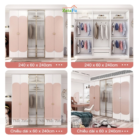 Tủ quần áo gỗ thiết kế hiện đại phòng ngủ TQA-30