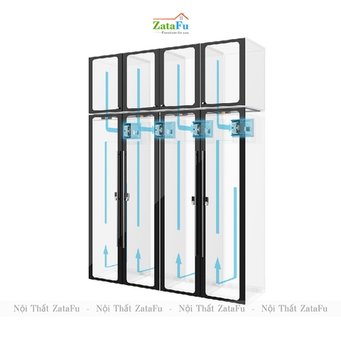 Tủ quần áo buồng kính 2 tầng hiện đại TQA-38