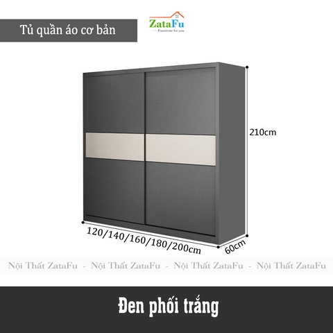 Tủ quần áo cánh trượt cao cấp TQA-09