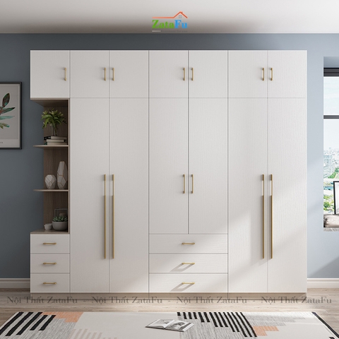 Tủ quần áo đẹp bằng gỗ hiện đại TQA-15
