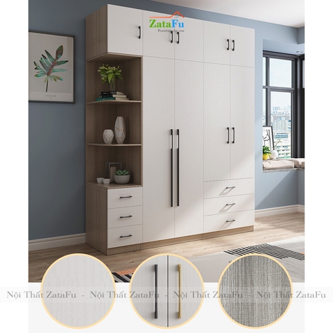Tủ quần áo đẹp bằng gỗ hiện đại TQA-15