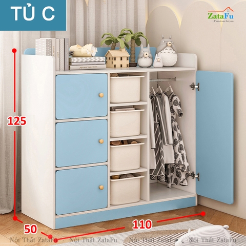 Tủ Quần Áo Xinh Xắn Trang Trí Không Gian Phòng Ngủ Cho Bé TQA-46