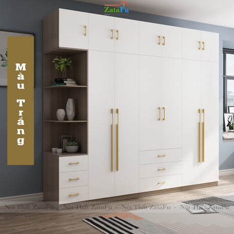 Tủ quần áo đẹp bằng gỗ hiện đại TQA-15