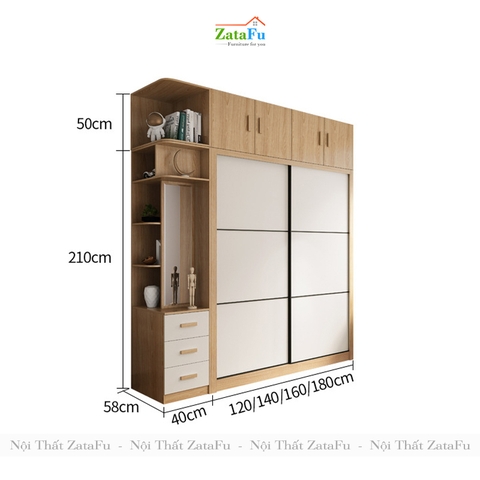 Tủ quần áo cánh trượt kích thước lớn TQA-13