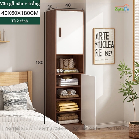 Tủ quần áo 1 buồng kiểu dáng đơn giản TQA-20