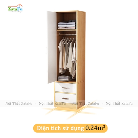 Tủ quần áo 1 buồng kiểu dáng đơn giản TQA-20