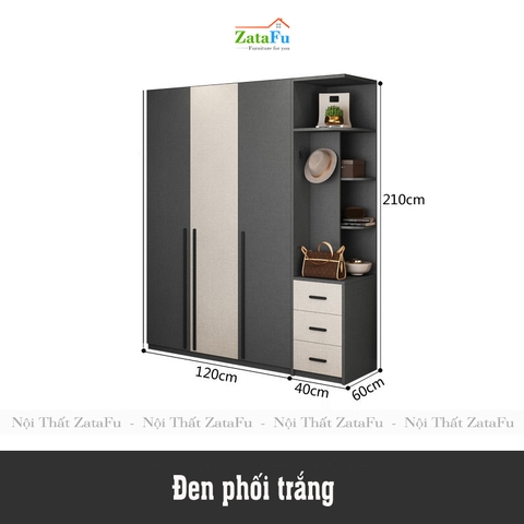 Tủ quần áo đẹp hiện đại TQA-14