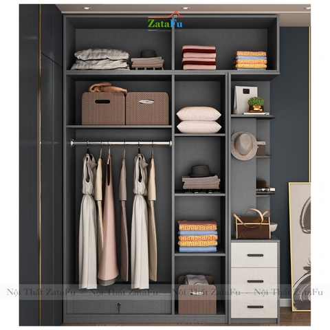 Tủ quần áo đẹp hiện đại TQA-14