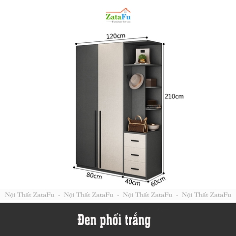 Tủ quần áo đẹp hiện đại TQA-14