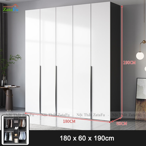 Tủ quần áo gương kết hợp đèn led sang trọng cho không gian phòng ngủ TQA-32