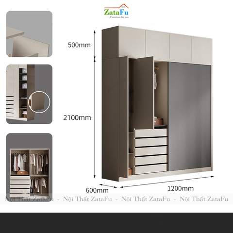 Tủ quần áo đơn giản TQA-12