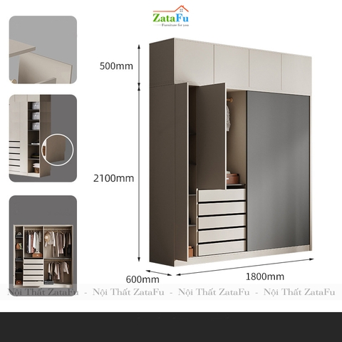 Tủ quần áo đơn giản TQA-12