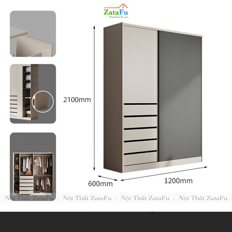 Tủ quần áo đơn giản TQA-12