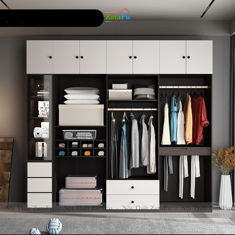 Tủ quần áo cao cao cấp tích hợp đèn LED thông minh TQA-16