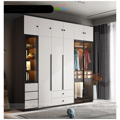Tủ quần áo cao cao cấp tích hợp đèn LED thông minh TQA-16