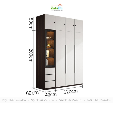 Tủ quần áo cao cao cấp tích hợp đèn LED thông minh TQA-16