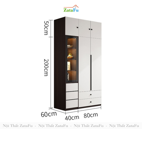 Tủ quần áo cao cao cấp tích hợp đèn LED thông minh TQA-16