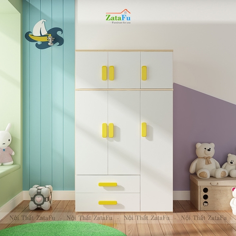 Tủ quần áo , tủ lưu trữ đồ dùng đơn giản cho bé TQA-55