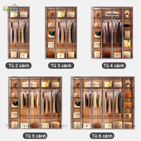 Tủ quần áo tủ trưng bày túi xách buồng kính cao cấp TQA-39