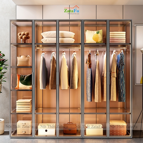 Tủ quần áo tủ trưng bày túi xách buồng kính cao cấp TQA-39
