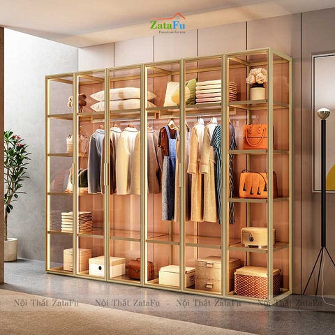 Tủ quần áo tủ trưng bày túi xách buồng kính cao cấp TQA-39