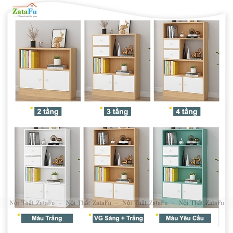 Tủ Sách Gỗ Trang Trí Phòng Khách TUTT-43