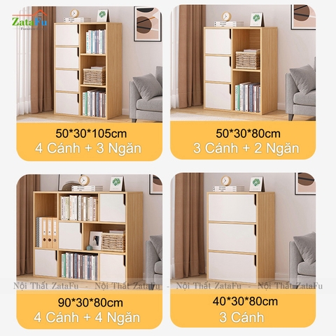 Tủ Kệ Để Sách Gỗ Trang Trí TUTT-15