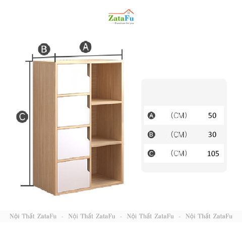 Tủ Kệ Để Sách Gỗ Trang Trí TUTT-15