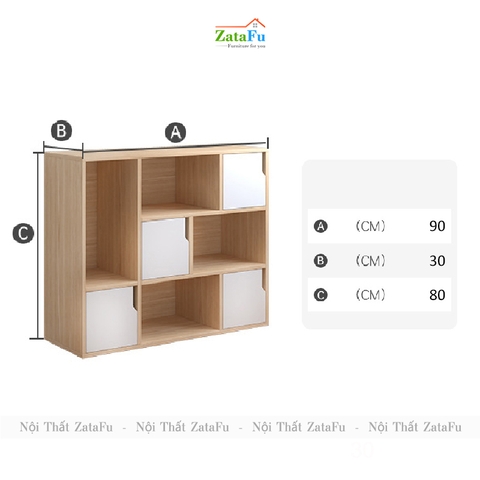 Tủ Kệ Để Sách Gỗ Trang Trí TUTT-15