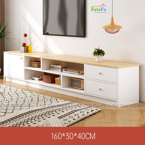 Tủ tivi trang trí phòng khách có ngăn kéo và cánh tủ KTV-05