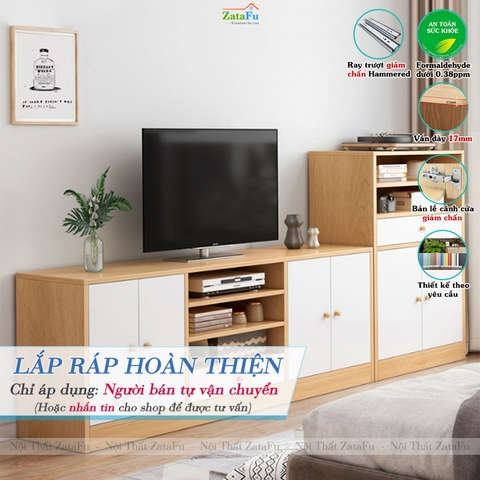 Kệ Tủ TiVi Phòng Khách Hiện Đại Gỗ MDF Phủ Melamine KTV-51 ZataFu