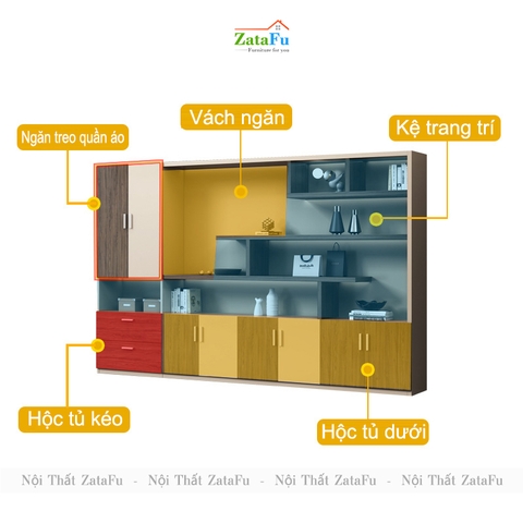 Tủ Đựng Hồ Sơ Trang Trí Phòng TUTT-16