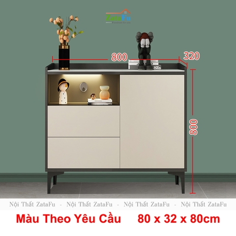 Tủ trang trí phòng khách tủ tivi chân sắt đèn LED hiện đại TUTT-38