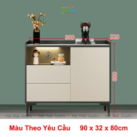 Tủ trang trí phòng khách tủ tivi chân sắt đèn LED hiện đại TUTT-38