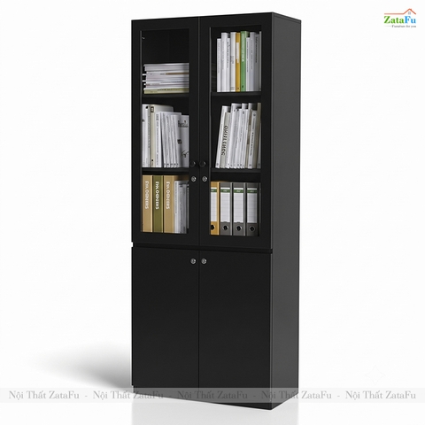 Tủ Trang Trí Tủ Đựng Hồ Sơ Tài Liệu Có Kính Hiện Đại Sử Dụng Gỗ MDF 17mm TUTT-70 ZataFu