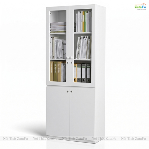Tủ Trang Trí Tủ Đựng Hồ Sơ Tài Liệu Có Kính Hiện Đại Sử Dụng Gỗ MDF 17mm TUTT-70 ZataFu