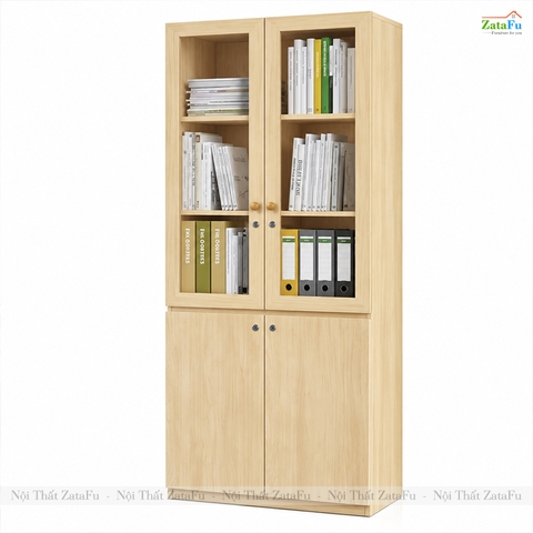 Tủ Trang Trí Tủ Đựng Hồ Sơ Tài Liệu Có Kính Hiện Đại Sử Dụng Gỗ MDF 17mm TUTT-70 ZataFu
