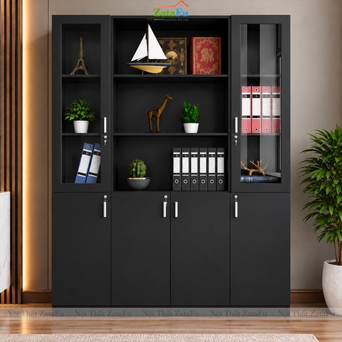 Tủ Trang Trí Tủ Đựng Tài Liệu Có Kính Hiện Đại Kích Thước Lớn Có Khóa TUTT-76 ZataFu