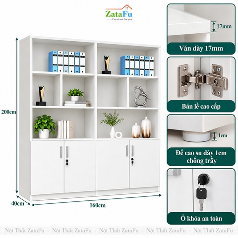 Tủ Trang Trí Tủ Đựng Tài Liệu Kích Thước Lớn Phong Cách Hiện Đại TUTT-85 ZataFu