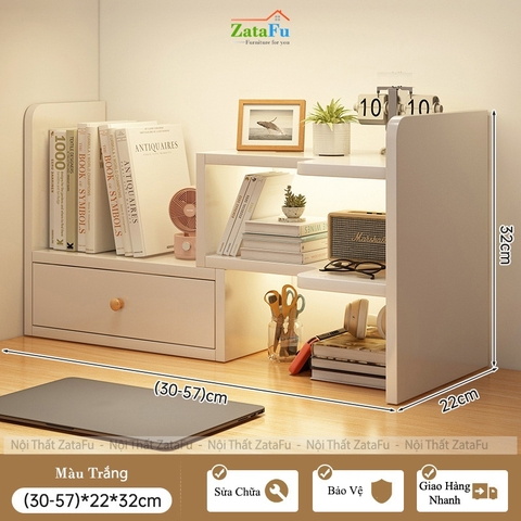 Kệ Để Bàn Làm Việc Bàn Học Đa Năng, Có Ngăn Kéo Bo Cong Thẩm Mỹ KTT-140 ZataFu